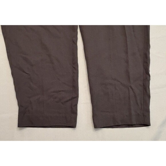 EILEEN FISHER Gray Woven Tencel Grain Pants Large Tapered Ankle Leg Classic Work - Picture 11 of 16